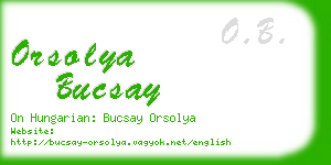 orsolya bucsay business card